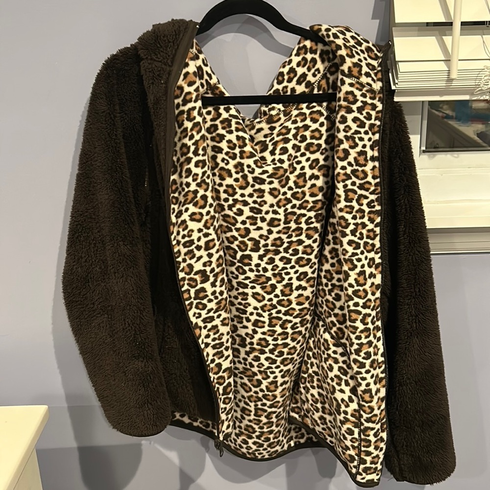 Reversible sherpa teddy coat